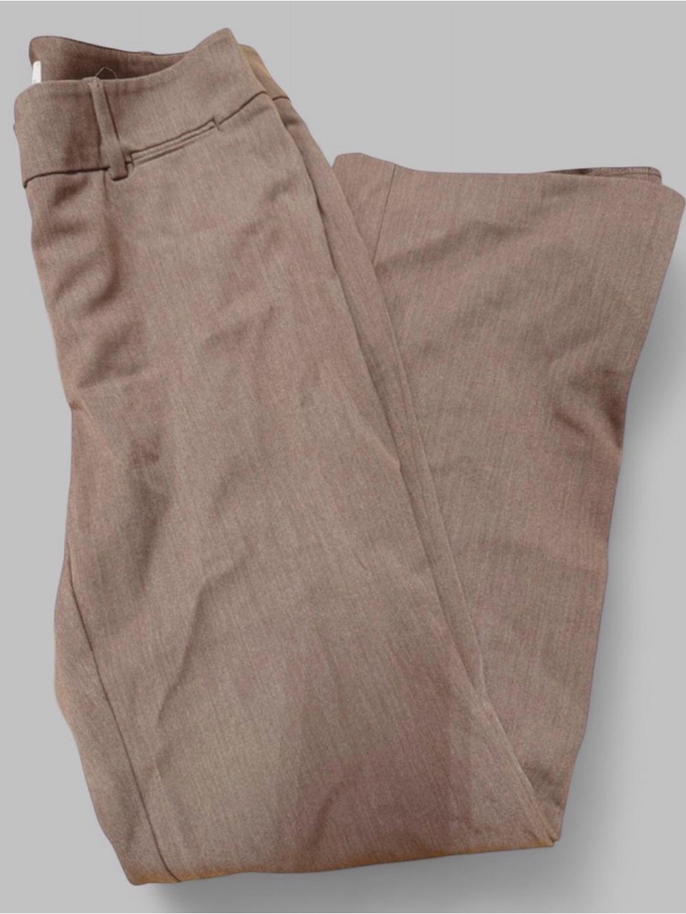 Ann Taylor LOFT Petite Brown pants with a subtle textured weave, size 2P curvy